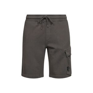 Cp Company Men Grey Diagonal Cotton Fleece Cargo Sweatshorts